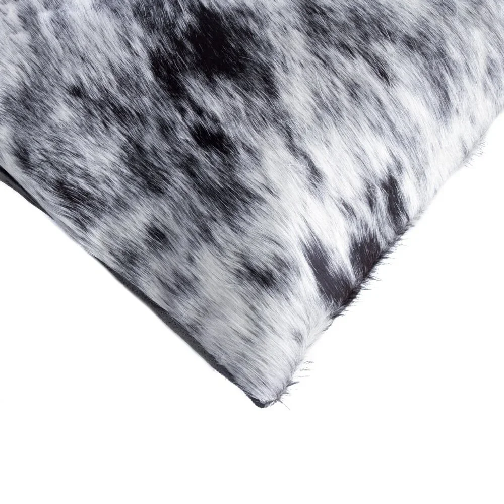 Natural Home Decor Torino Kobe Salt & Pepper Cowhide Pillow | 2-Piece | 12